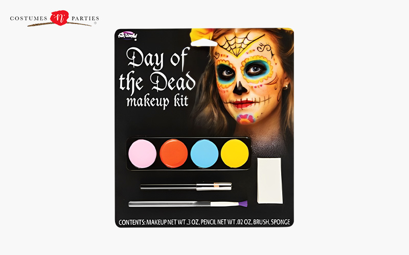 Day of the Dead face paint and makeup kit.